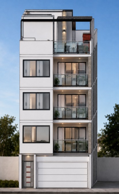 Vivienda Multifamiliar - 4 pisos más azotea