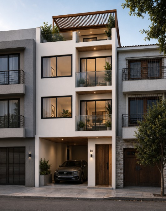 Vivienda Multifamiliar – 3 pisos mas azotea.